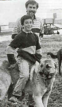 Young boy and working Anatolian in Turkey